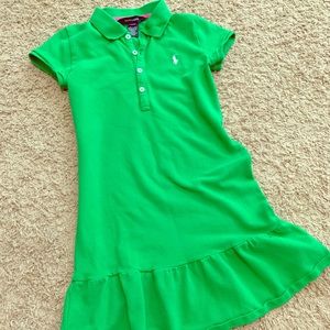 Kelly Green Girls Ralph Lauren Preppy Polo Dress